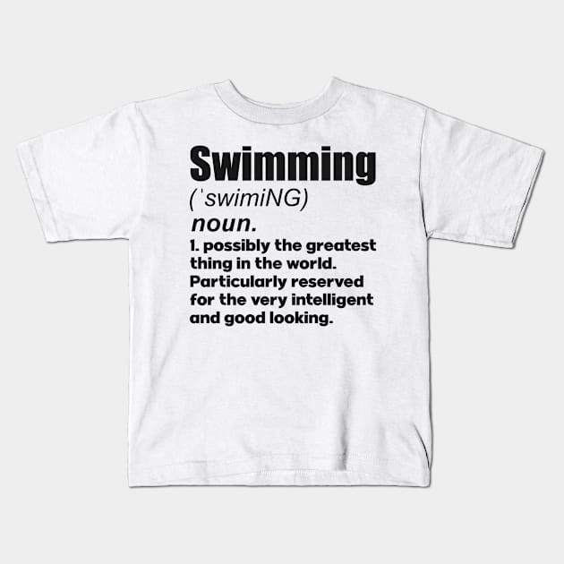 Swimming coach girl player gift. Perfect present for mother dad friend him or her Kids T-Shirt by SerenityByAlex